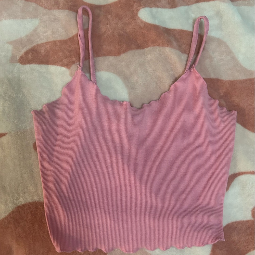 Pink crop top size s, has been used